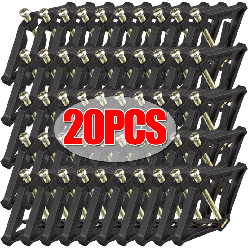 20/1pcs Type 86 Box Repairer Machine Black Box Repair Screw Repair Socket Switch Box Replacement Fixed Wall Repair Support Rod