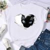 Women Print Cat Lovely Pet Animal Cute T Shirt Fashion Summer Female Casual Top Short Sleeve Tshirts Cartoon Graphic T-Shirts Women’s