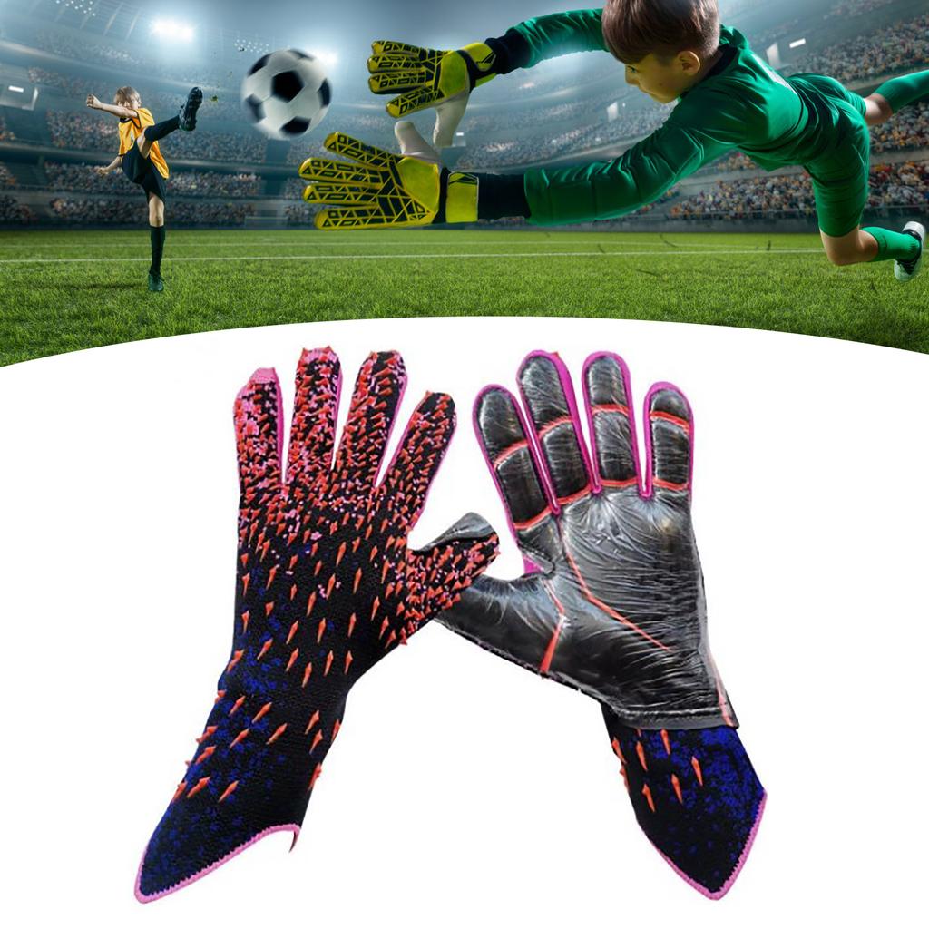 Mănuși de Portar Fotbal Latex Anti-Alunecare Mănuși Fotbal cu Palmare cu Aderență Puternică pentru Copii Băieți Nr. 8