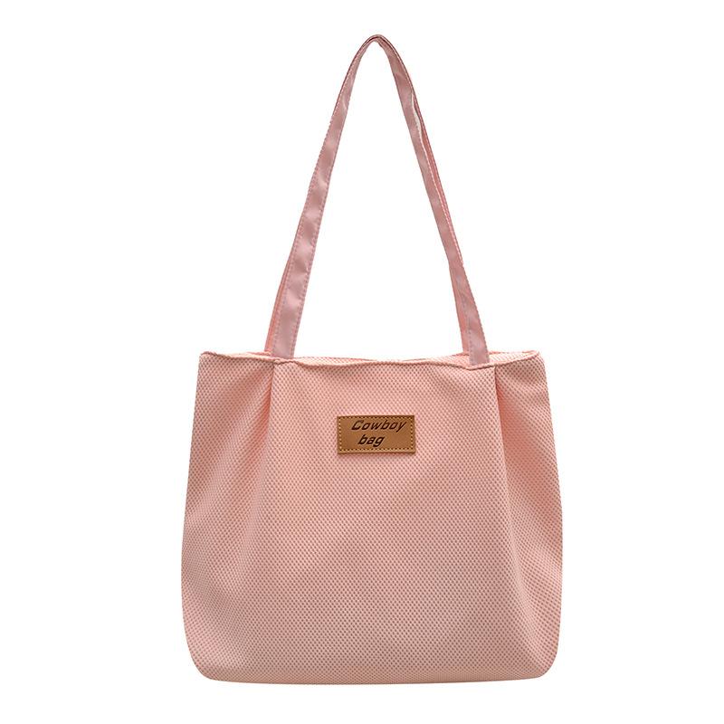Bags Women's Large-capacity Tote Bags Nylon Casual Shopping Bags Shoulder Bags Women's Simple Solid-color Handbags