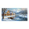 Winter Scenery House Diy Diamond Arts For Adults Painting Large Size Landscape Full Drill Mosaic Embroidery Picture Wall Decor