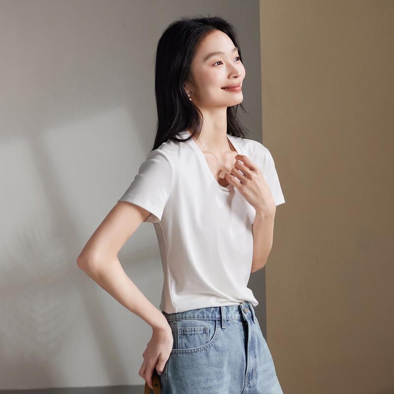 SOFSIL Women s U-Neck Short Sleeve T-Shirt M