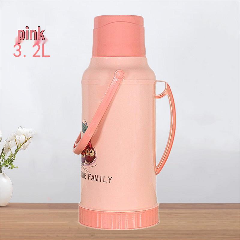 Large Leather-Covered Thermos Flask for Home or Dorm Use - Keeps Tea Warm, Plastic Exterior, Ideal for Students