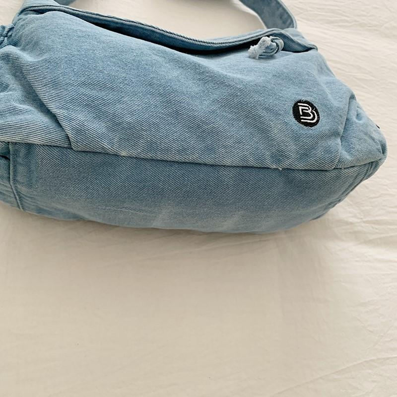 Torba Jeansowa Damska Torba Crossbody Duża Pojemność Dojazdy Torba na Ramię