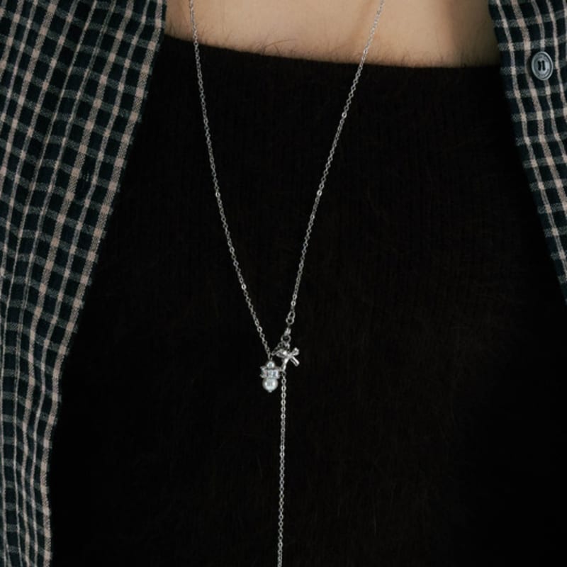 Pearlymore W240 Little Snowman Necklace_PM24N014WT
