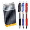 10/30PCS Gel Pens & Refills Set Stationery Kawaii Writing Pen Black/Red/Blue Ink 0.5mm Blue Ballpoint Pen Office School Supplies