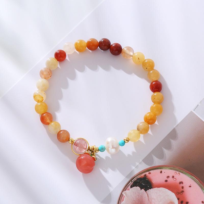 Pearl Bracelet Light Luxury Agate Crystal Bracelet. Bangles Women Fashion Jewelry Accessories Gift