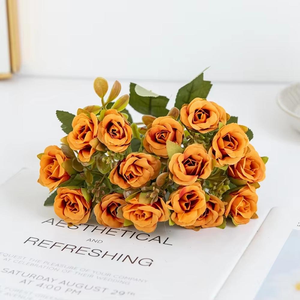 Artificial Flowers Silk Roses Wedding Bridal Outdoor Garden Courtyard Decoration Festival Diy Vase Bridal Bouquet Box Decoration