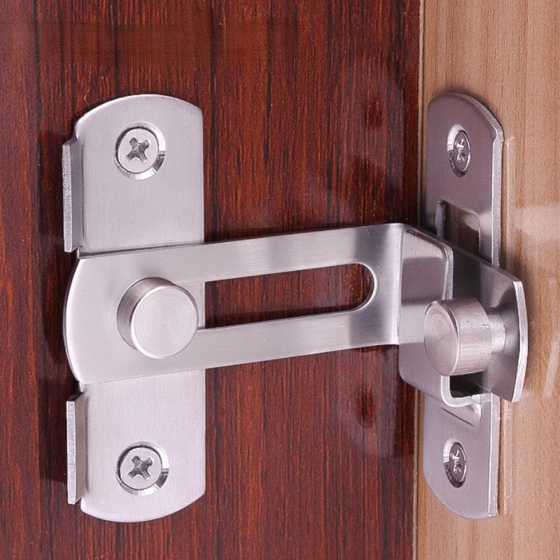 1PC Door Lock Barn Door Cast Metal Hook Latch Lock Texture Home Decoration Ornament Toilet Doors Right Angle Sliding Gate Lock