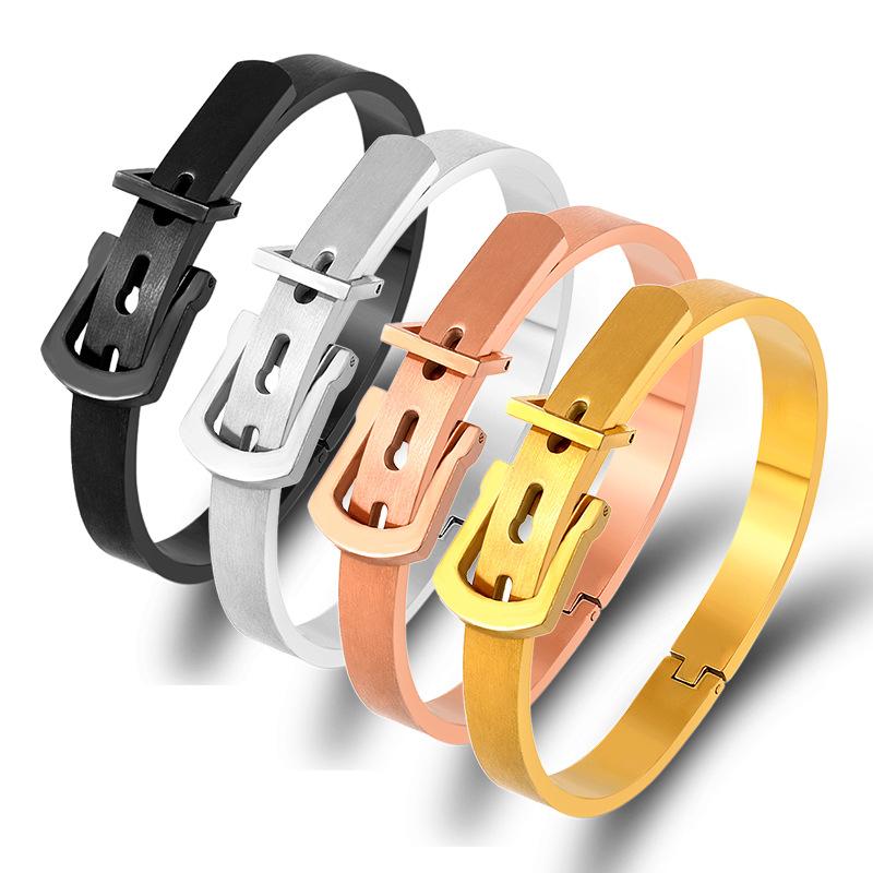 2026 Bracelet, Boucle de Ceinture Classique Européenne et Américaine Couple Réglable, Tendance Personnalisée Bracelet Quatre Couleurs