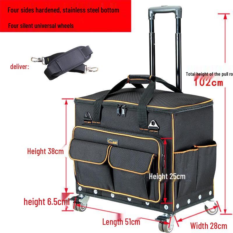 OJW Multifunctional Rolling Electrician Tool Bag