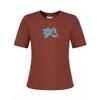 JIUZI Elegant Flocked Sequin Embroidered Short Sleeve T-Shirt