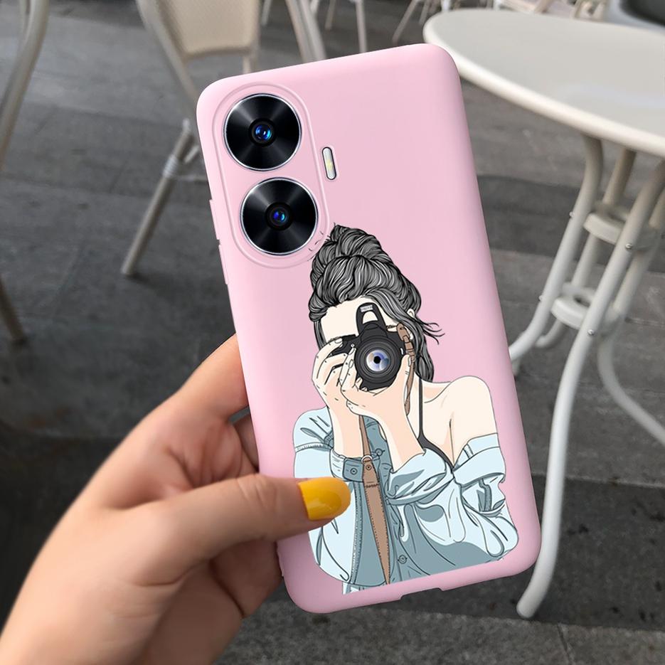 For Realme C55 Case 2023 New Fashion Cartoon Cover Soft Silicone Shockproof Phone Case For Realme C55 C 55 RealmeC55 Bags Bumper