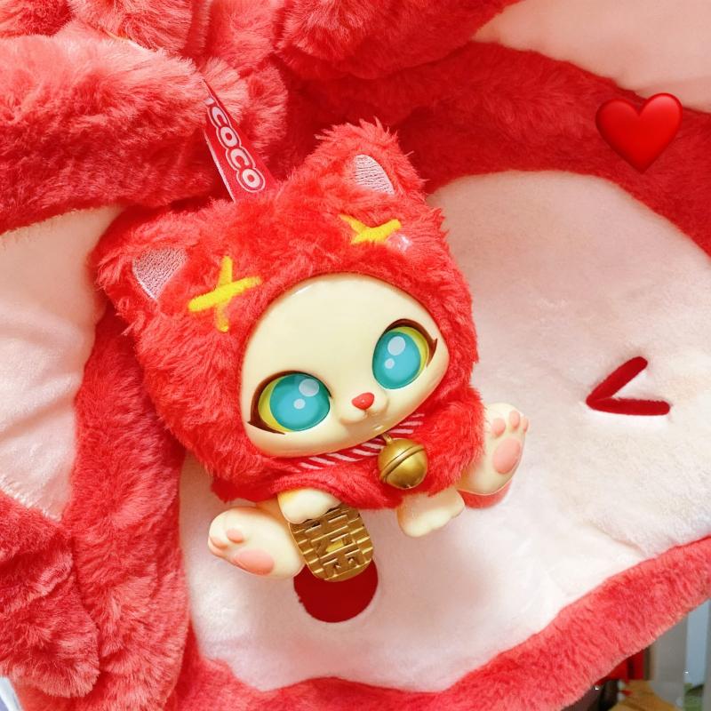 In Stock SUPERGG Lucky PICOCO Cloak Cat Series Plush Blind Box Maneki Neko Pendant Cute Doll desktop ornament Surprise Gift Toy