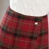 She Chi Women's Vintage High-Waist A-Line Plaid Casual Shorts
