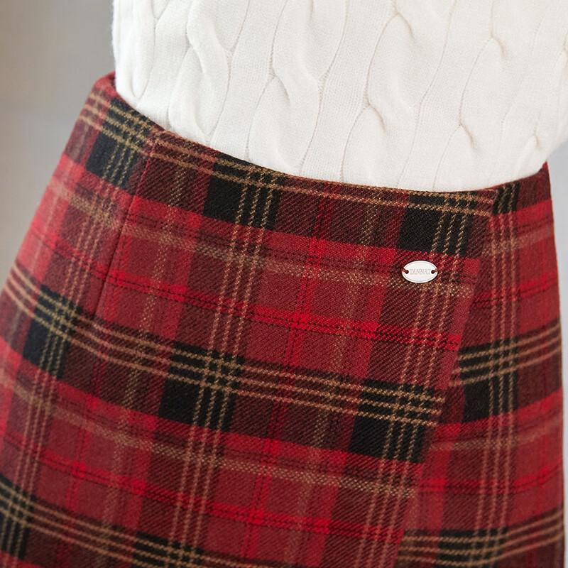 She Chi Women's Vintage High-Waist A-Line Plaid Casual Shorts