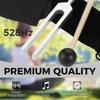 Tuning Fork 528 Hz with Silicone Hammer and Cleaning Cloth Perfect Healing Musical Instrument for Stress Alleviation