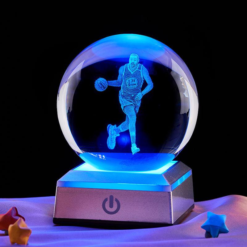 Durant Crystal Moon Music Box Night Light Ornament