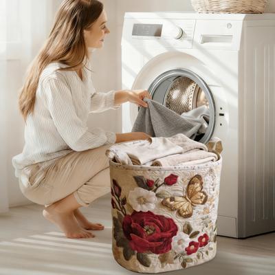Laundry Basket Collapsible Portable Handle Large Capacity Storage Hamper Nursery Bedroom Laundry Room Dirty Clothes Toys Storage Bin