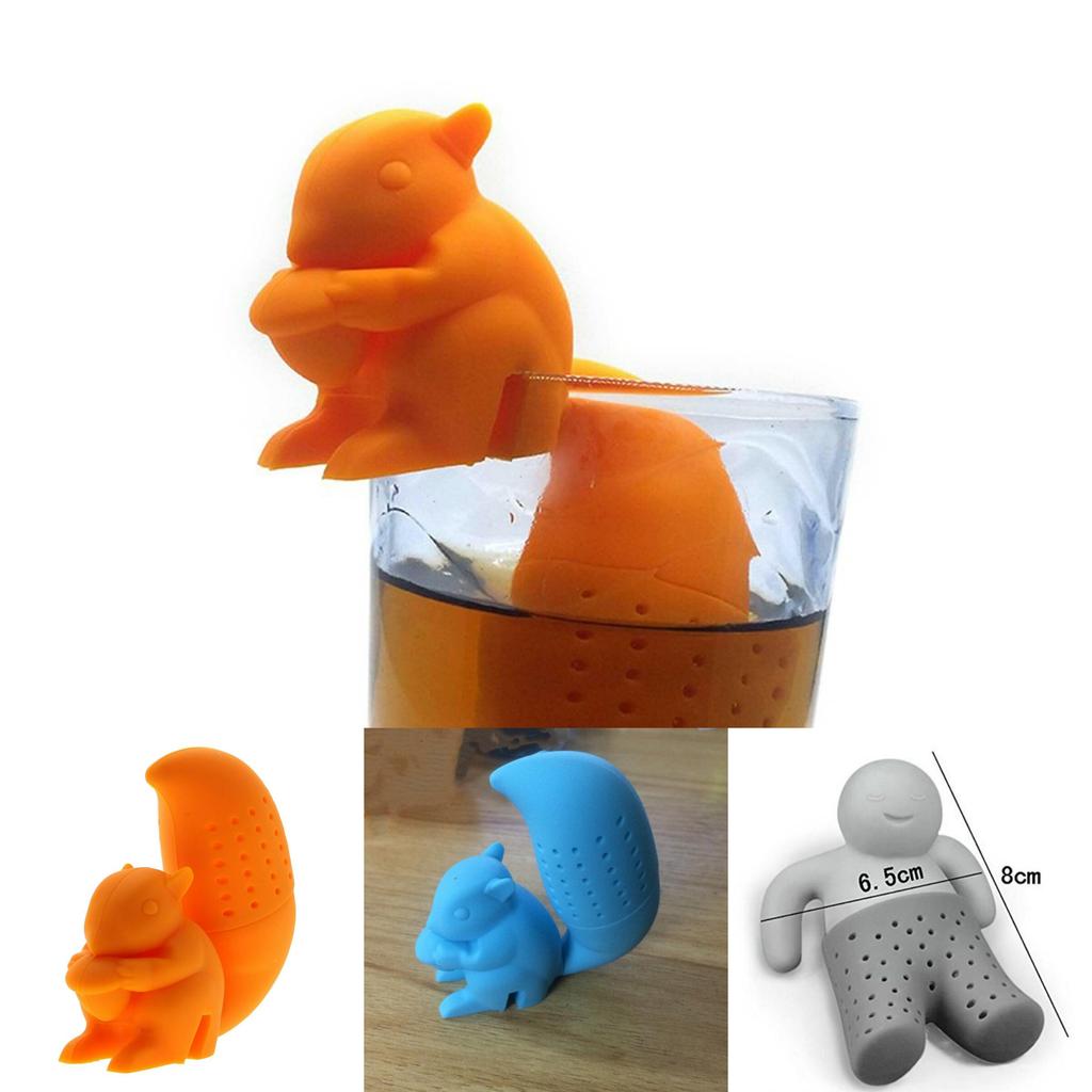 Silikon Bajs Teinfuser Med Filter För Nyhetste-Tillbehör**