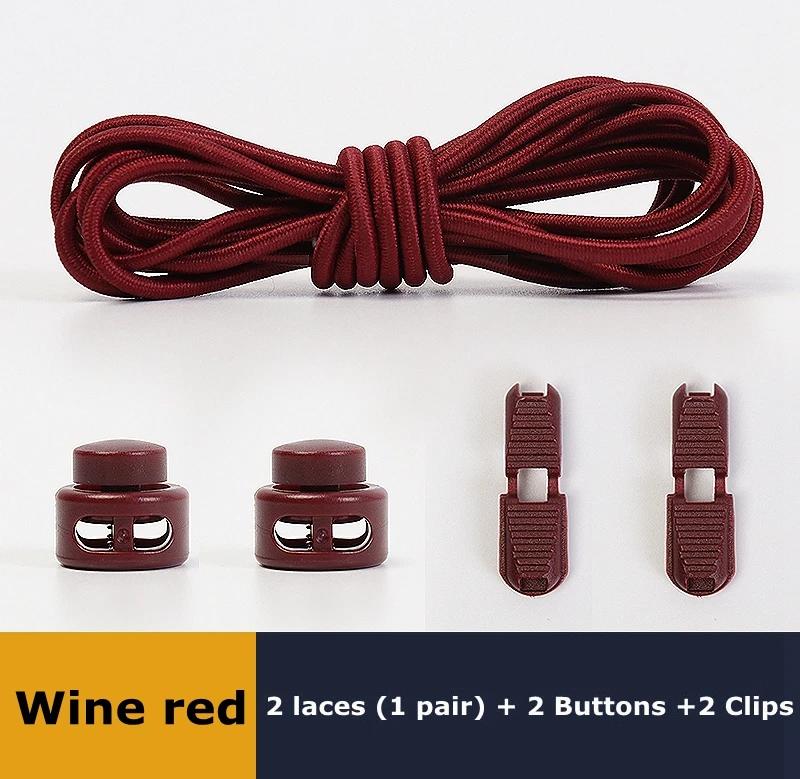 No Tie Shoe Laces Suitable for All Shoes Round Spring Lock Elastic Shoelaces Quick Wear in 1 Second Hiking Sports Lazy Shoelace