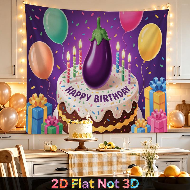 Party Backdrop Birthday Purple Photo Booth Background Front Door Decor