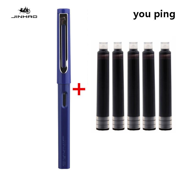 New Jinhao Transparent Colour Business Office Fountain Pen Student School Stationery Supplies