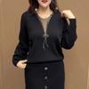 Women's Plus Size Knit Sweater Loose Round Neck Thin Pullover Knit Top
