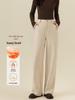 Guang Mei Women's 2025 Winter Velvet-Enhanced Silk Wool Straight-Leg Pants: Slimming, Casual, and Wide-Leg Fit