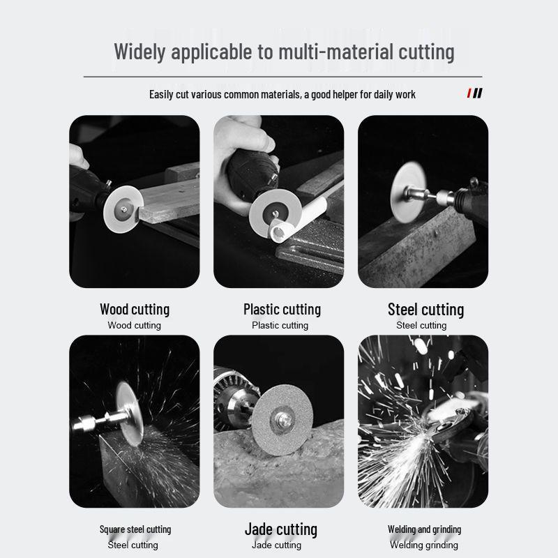 Mini Diamond Cutting Disc for Electric Grinders - Seam Cleaning, Glass, Jade, Stone Grinding