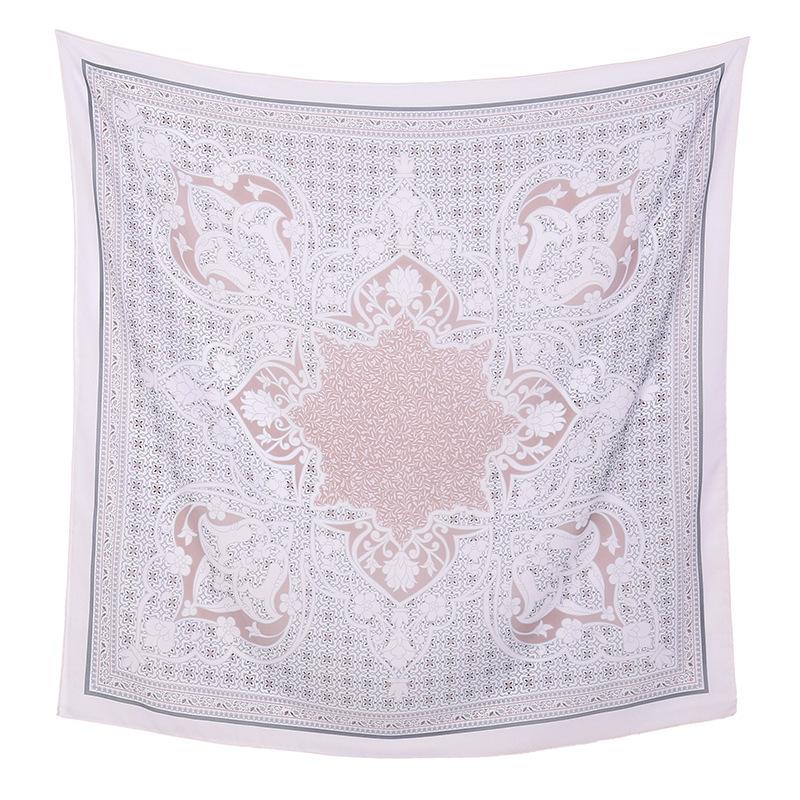 Autumn and winter hot-selling new floral printing large-size square scarf women's popular Malay women's headscarf