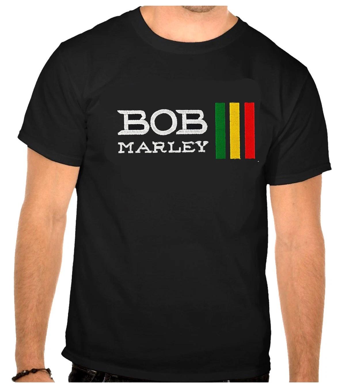 BOB MARLEY Rock Music Logo Black T-Shirt -1211 XXXXL