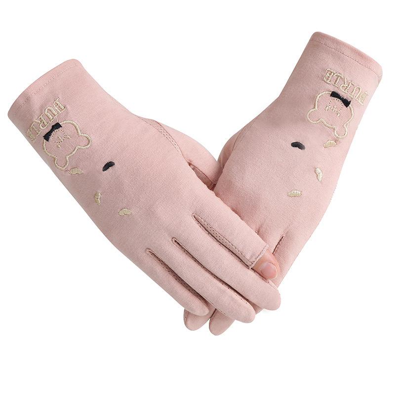 Sun Protection Gloves for Women In Summer Driving Electric Bike Riding Anti Slip Anti UV Thin Style Cute Summer Gloves