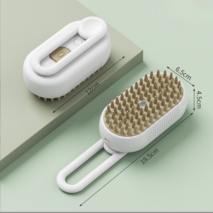 1PC New Pet Spray Comb for Cats and Dogs Pet Electric Spray Hair Removal Comb One Key Spray Anti-Flying Massage Brush, Clean Massage