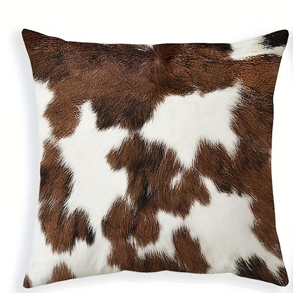 

Наволочки с узором коровьей шкуры коричневого и белого цветаПодходят для дивана, автомобиля, спальни, декоративная наволочка для подушки 16x16Inch