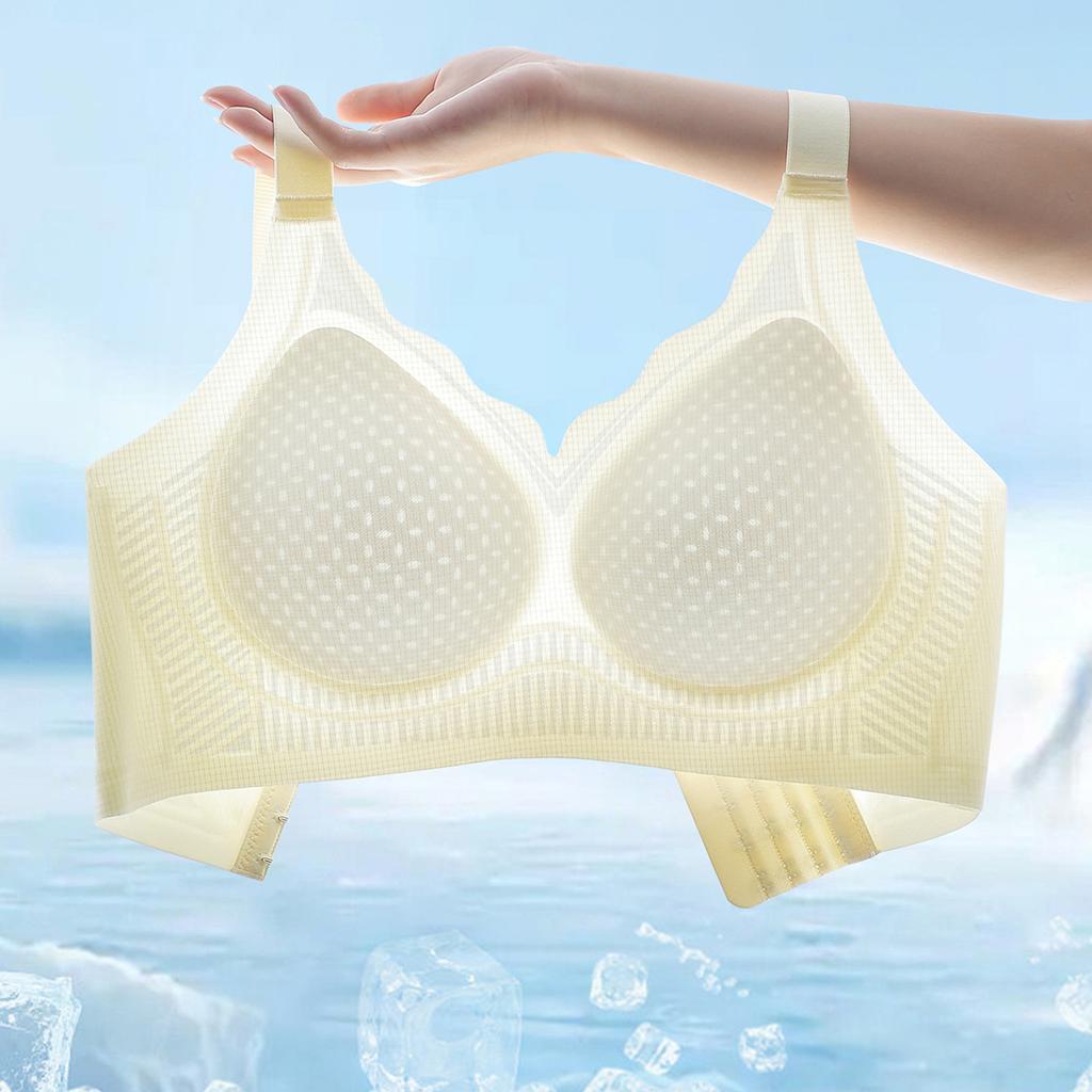 Thin Breathable Bra Women's Comfortable Plus-size Underwear Women's Non-coil Gathering Bra Breathable Non-coil Bra Push Up Bra