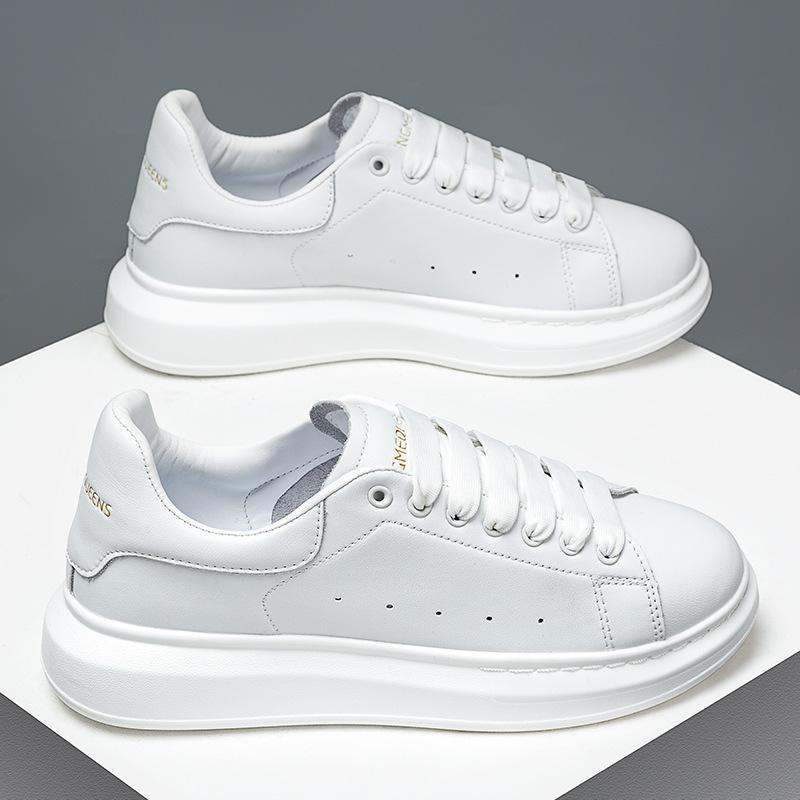 

McQueen осенне-зимние белые туфли мужские и женские туфли 2025 новая платформа повседневные универсальные спортивные туфли для пары увеличивающие рост туфли на платформе 45