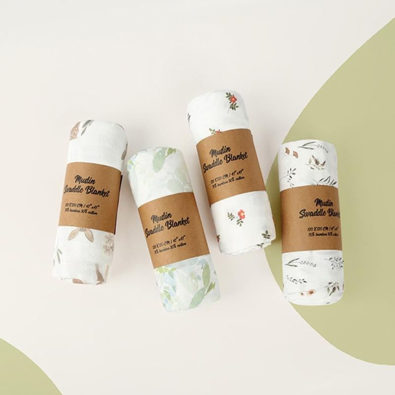 Bamboo Cotton Swaddles Blankets Cartoon Print Baby Blanket Large Size Newborn Blanket Wrap Your Baby in Comforts Style