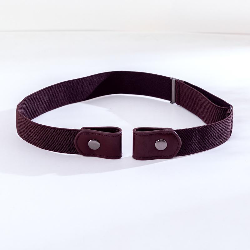 

Беспроблемный Удобный Невидимый Пояс Без Пряжки Для Джинсов Без Выпуклостей Эластичный Унисекс кофейный