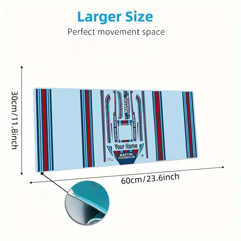 Martini Custom Name Large Size Mouse Pad Large Gaming Table Cushion Non-slip Laptop Tablet Big Mousepad XXL Mat Mini PC Playmat With Lock edge