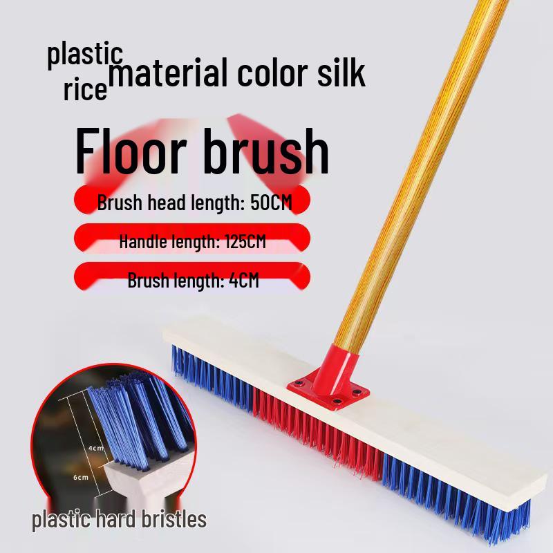 Colored Long Handle Bathroom Floor and Toilet Cleaning Brush