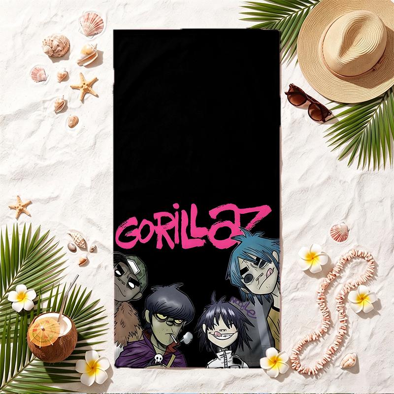 Gorillaz Soft Beach Towel Stylish Beach Pool Towel for Summer Seaside Vacation Travel