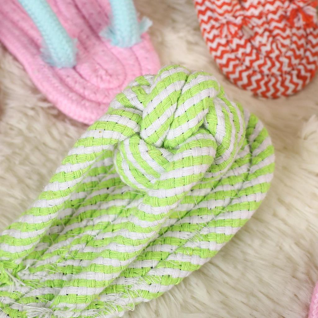 Pet Cotton Rope Slippers: Durable Bite-Resistant Toys for Dogs of All Sizes, Promoting Dental Health with Knot Design.