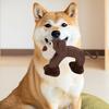 2Pcs Plush Dog Chew Toys Squeaky Stuffed Animals Dog Toy Linen Fabric Cute Animal Puppy Teething Toy for All Breeds Tug Fetch Play