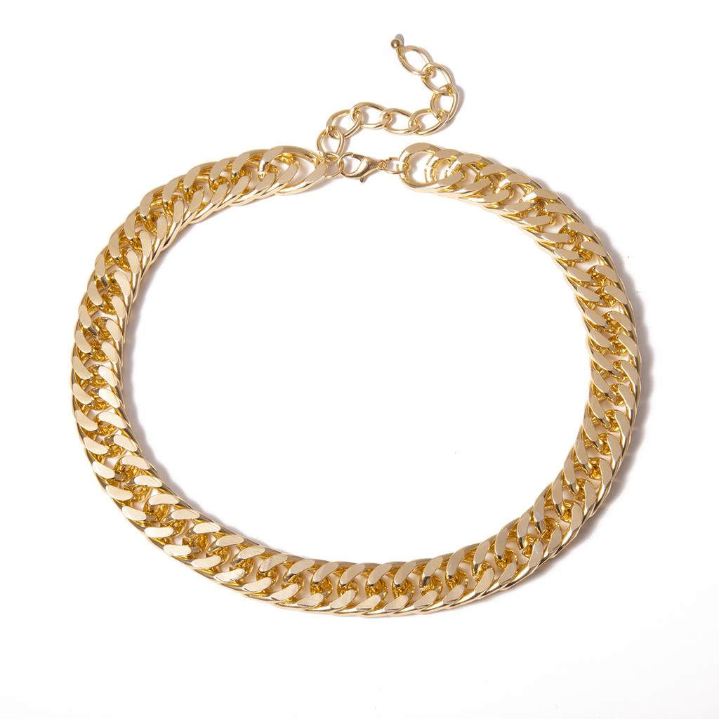 Punk Hip Hop Curb Cuban Thick Short Choker Necklace Simple Minimalist Chunky Collar Chain Women Jewelry Party Steampunk