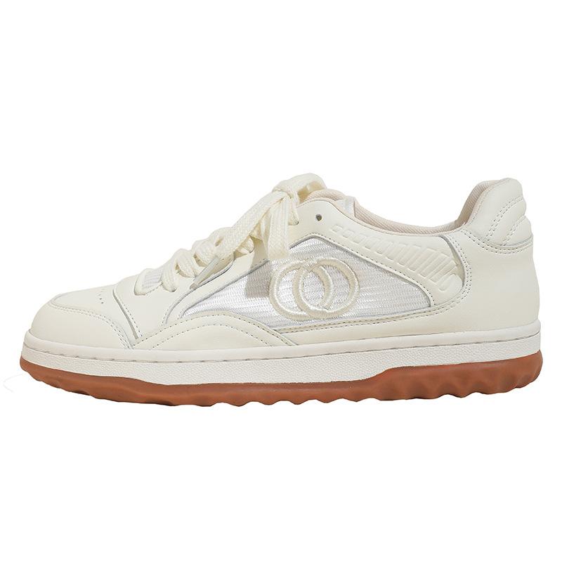 Trendy Brand Xiaoxiangfeng Board Shoes Women's New Niche Leather Breathable and Versatile Casual Dad German Training Shoes Little White Shoes Women