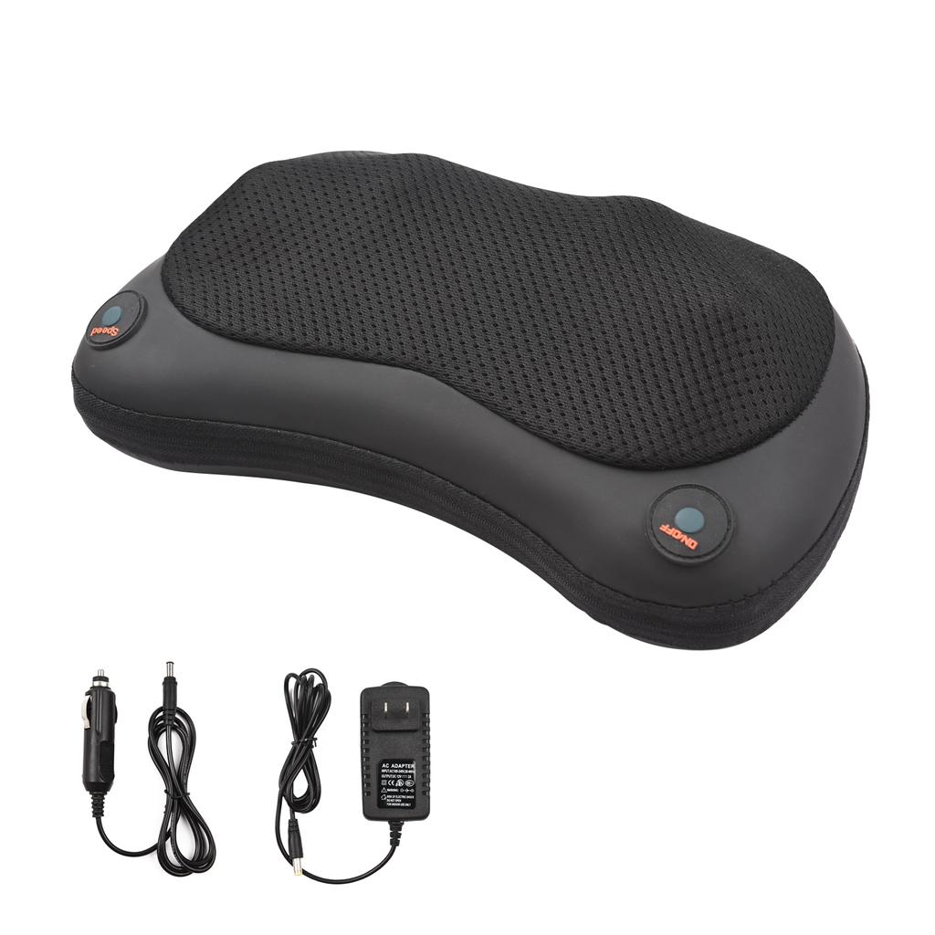 Back and Neck Massager with Heat Special On board Power Supply Massage Pillow with Deep Tissue Kneading for Shoulder