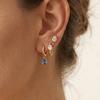 Youthway 3Pcs/set 18K Gold PVD Plated Water Droplet Pendant Earring Fashion Stainless Steel Waterproof Drop Earring Jewelry