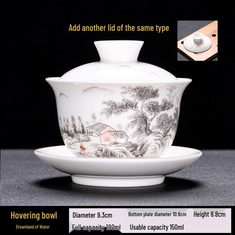 Premium Dehua Ceramic Gaiwan Tea Bowl