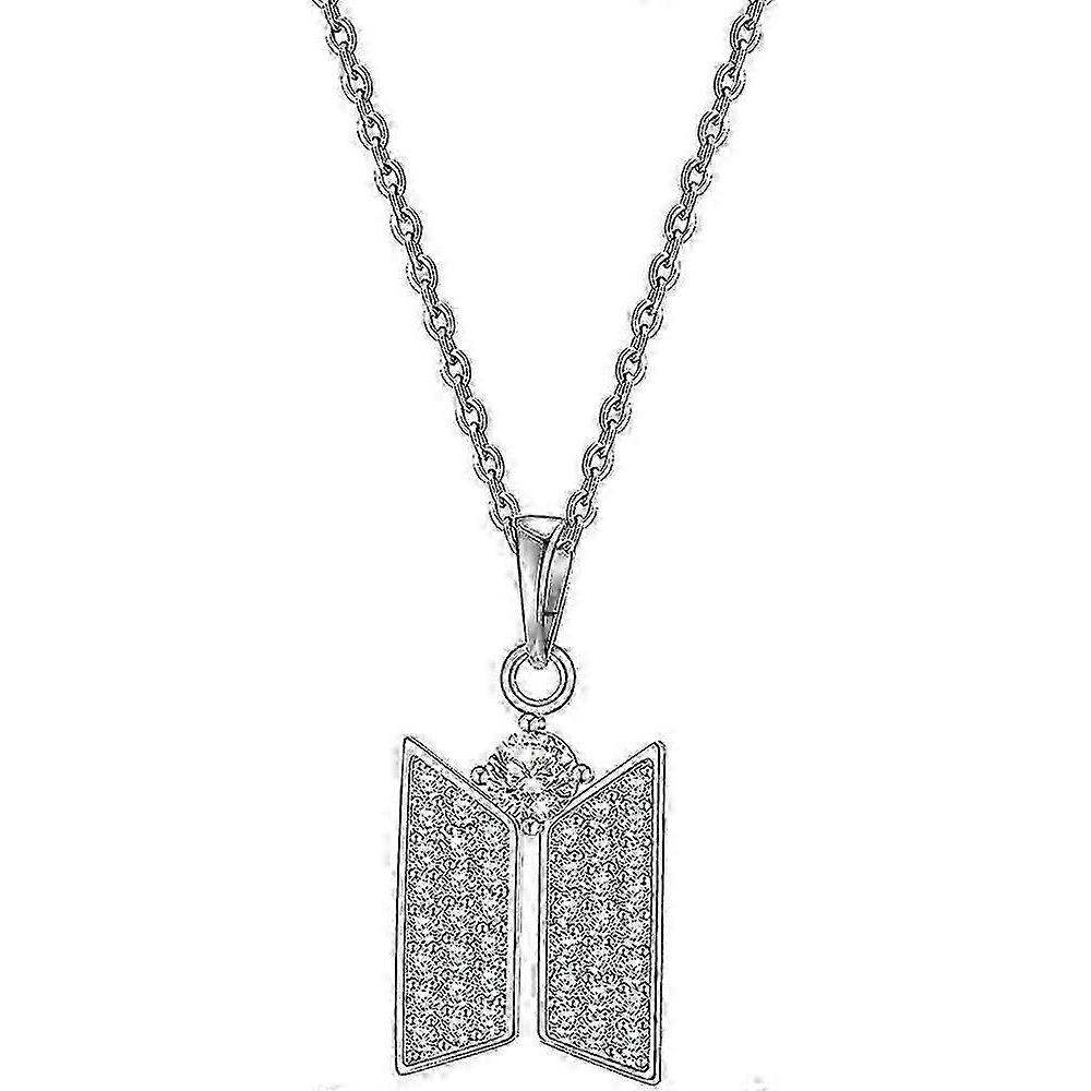 BTS Army Necklace Pendant - Kpop Bangtan Boys Cubic Zirconia Jewelry Gift for Women Girls Fans Style-01